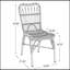 Ensemble de 2 chaises d'extérieur en osier de patio en osier pour terrasse, piscine, jardin-1136130025
