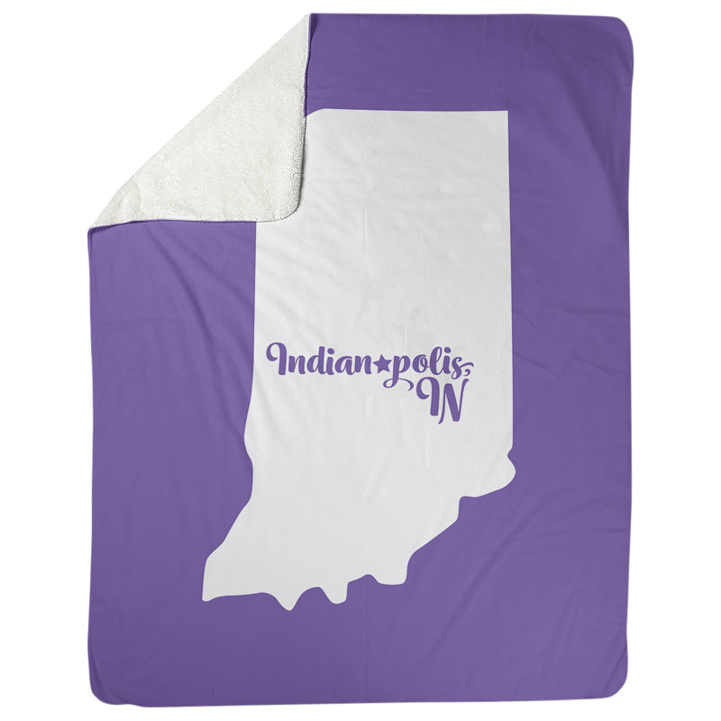 Couverture polaire indianapolis indiana, 60 po x 80 po, Mauve