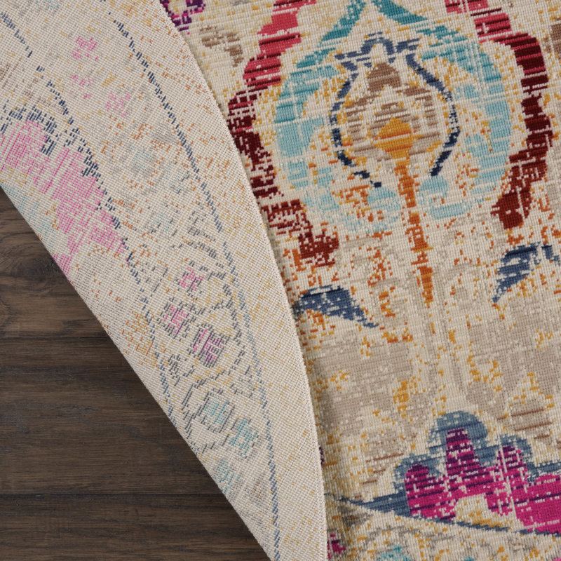 Lowndes Oriental Indoor Rug, Round 6'