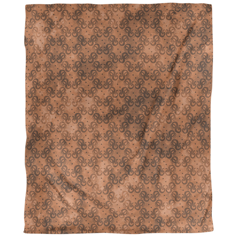 Tissu de serpents, Orange, L 58 po x l 36 po, Sergé de coton