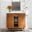 Meuble-lavabo autoportant à simple cuve 36 po avec plateau en marbre de Carrare Mairene