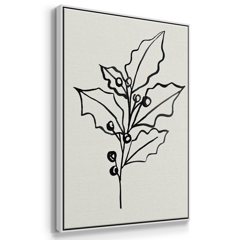 Toile tendue avec châssis Evergreen Ink II, H 37 po x l 25 po x P 1,5 po, Blanc