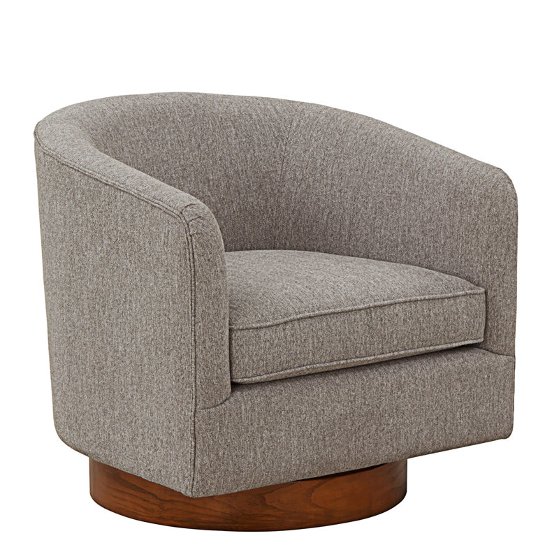 Chaise pivotante en tissu Miramar Mist, Gris