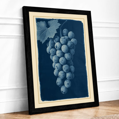 Study in Blue Botanical - Framed Print