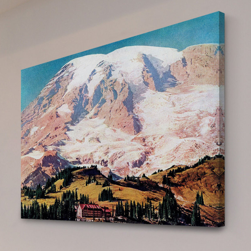 « mt. rainier », reproduction d’art sur toile tendue, H 16 po x l 24 po x P 1,5 po