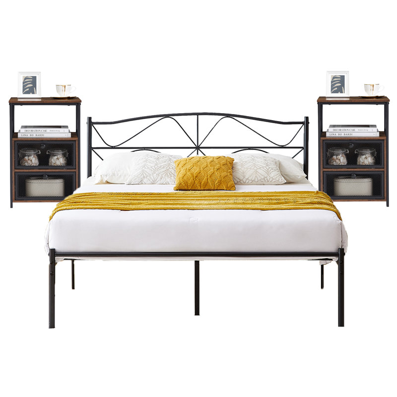 Ensemble de chambre à coucher Kempst, Marron, Grand