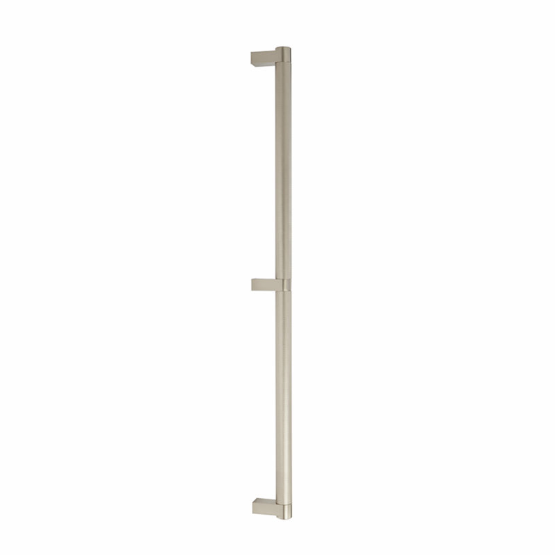 Emtek Select Appliance Pull 24" Center-to-Center w/ Rectangular Stem & Knurled Pull, 24", Satin Nickel Knurled