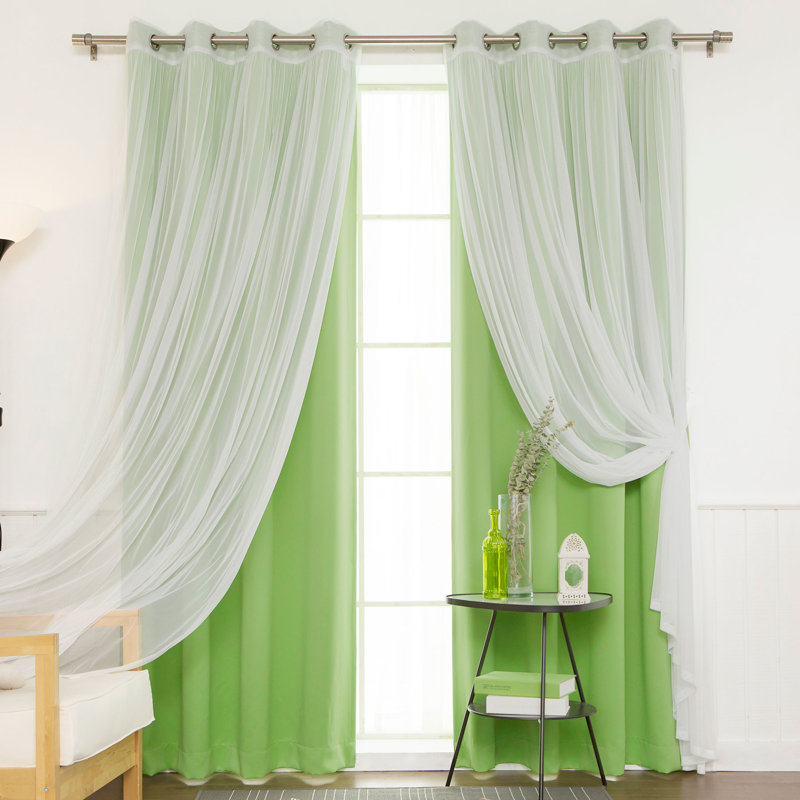 Panneau coulissant en polyester Natascha, l 52" x L 84", Vert