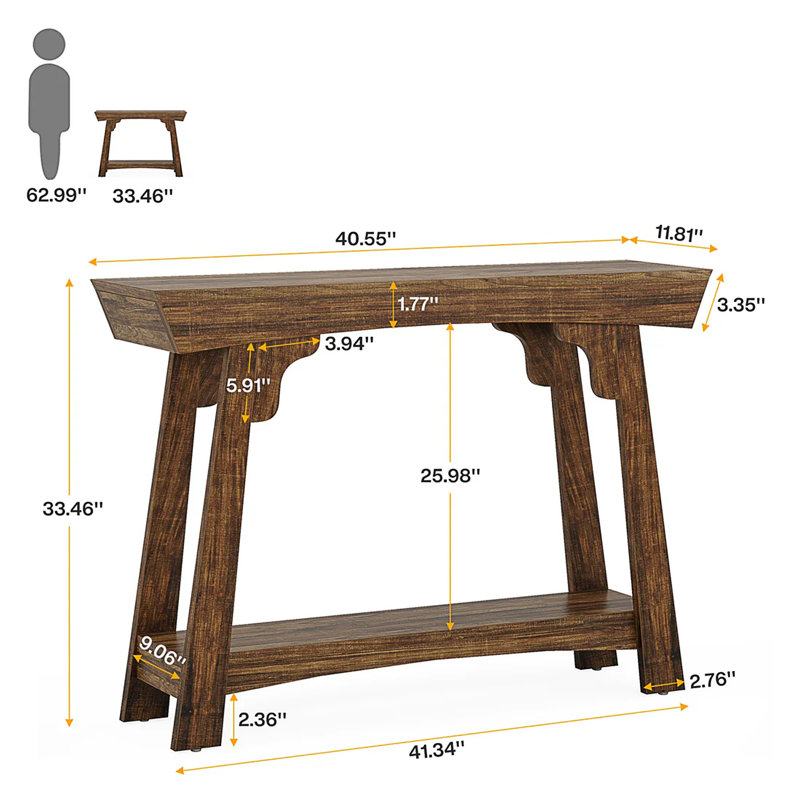 2-Tier Hall Table,Entryway Table,Console Table