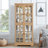 Antique Style Display Case With Adjustable Shelves And Storage Solution Charming Shelf Interior Enhancement Feature
