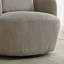 Fauteuil d'appoint rembourré pivotant demi-tonneau avec coussin-633254016