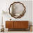 Wavy Round Solid Wood Frame Decorative Mirror-475731966-475731964
