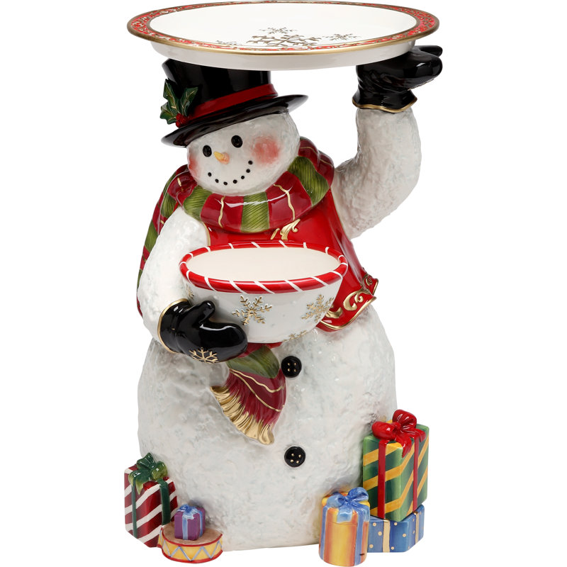 Fig 18" avec assiette bonhomme de neige