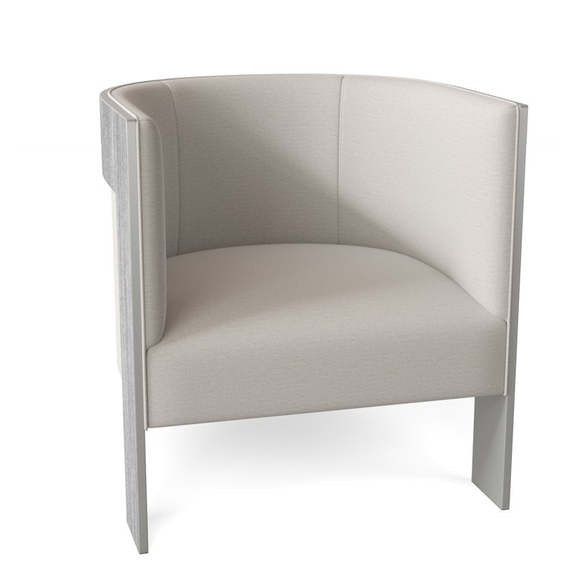 Cosway Barrel Chair, White/Cream/Grey Boucle 1125-021
