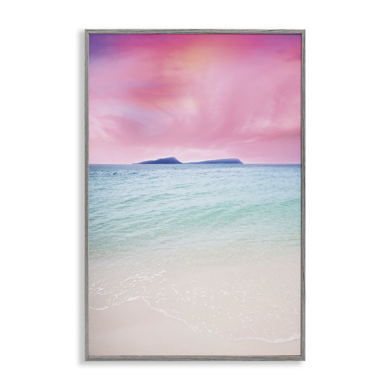 «Pink Sky Shoreline», estampe numérique par Nataly White, Estampe numérique Farmhouse, H 18 po x l 12 po