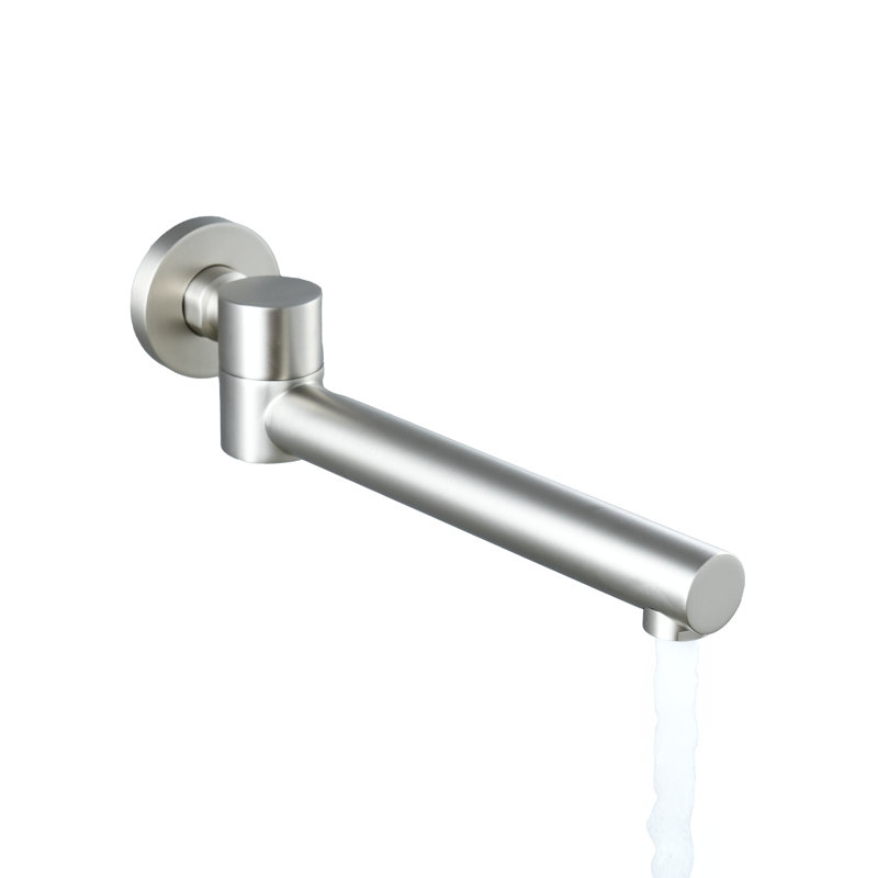 Round Swing Shower Spout With Decorative Cover, Brushed Nickel