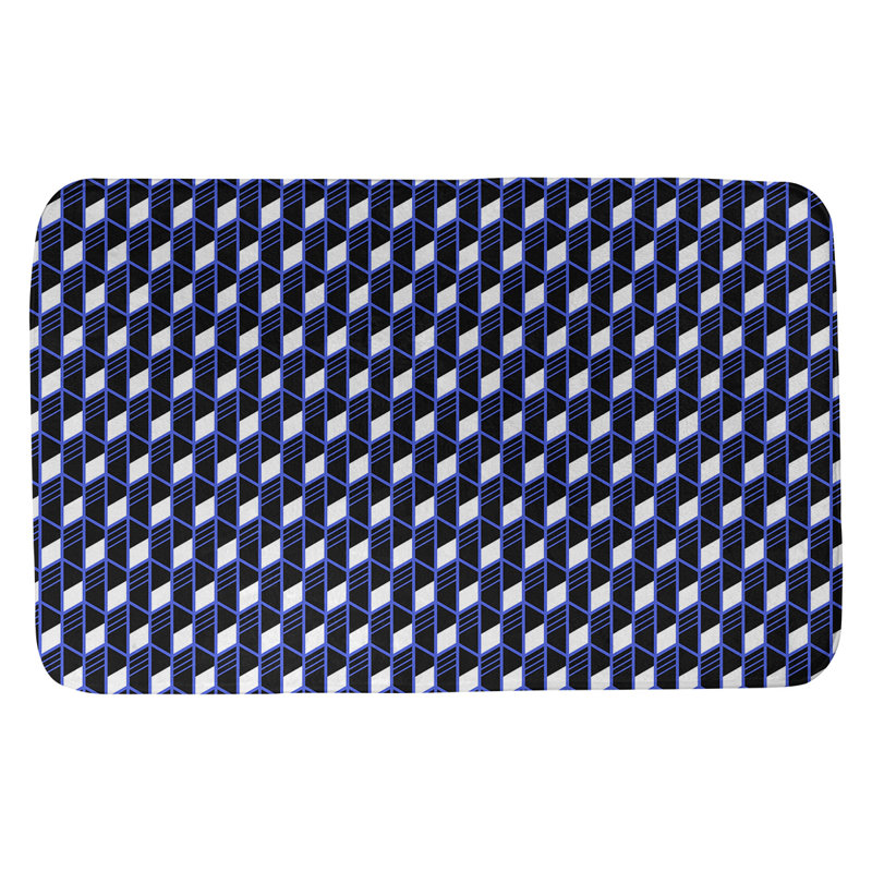 Tapis pour salle de bain Leffel, l 23 po x L 36 po, Bleu