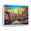 «Colorful Abstract San Francisco City», reproduction d'art sur toile-49336578-49336581