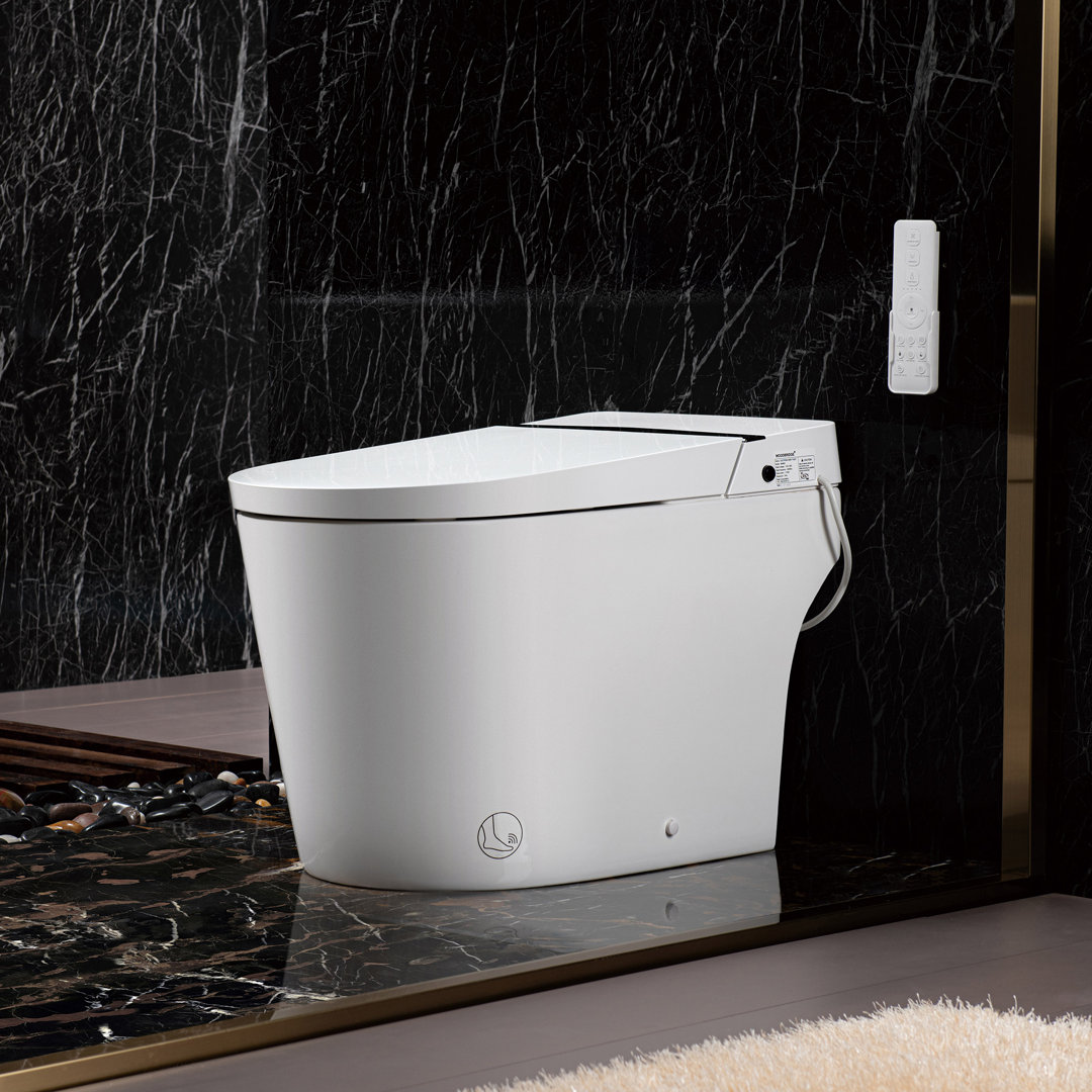 Vital Auto Open/Close Tankless Smart Bidet Toilet with Auto Flush, Foot Sensor Function, Heated Seat,Dryer WoodBridge