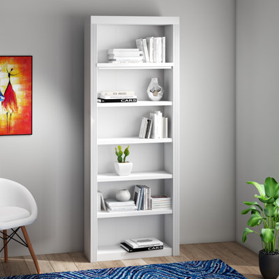 Elona 213cm H x 81cm W Solid Wood Standard Bookcase