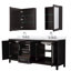 Ensemble de meuble-lavabo double 80 po avec dessus en quartz et miroir Daria-100481662-100481667-100502014