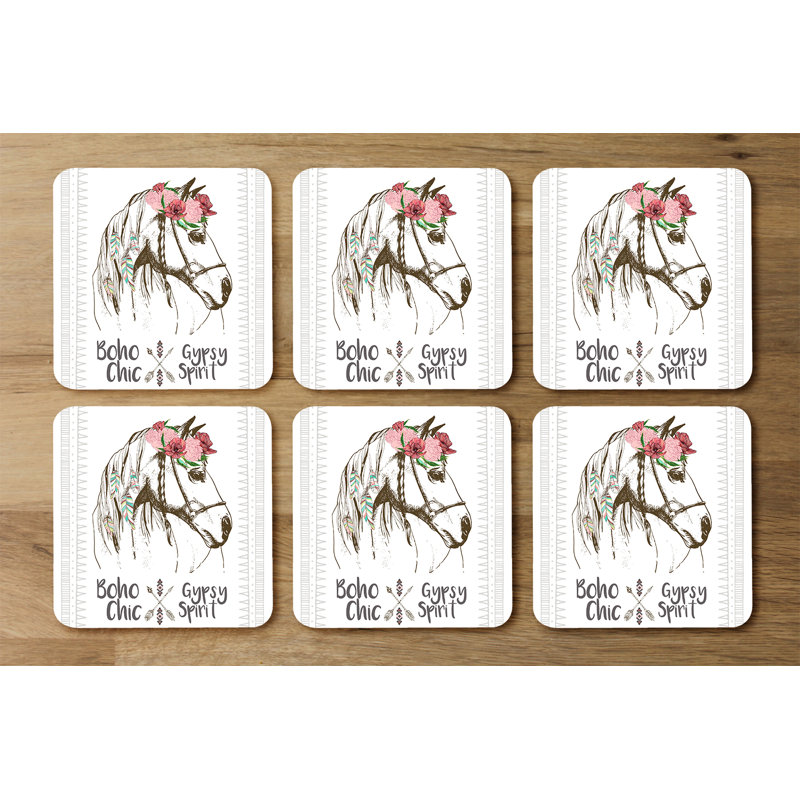 Square 6 Piece Coaster Set