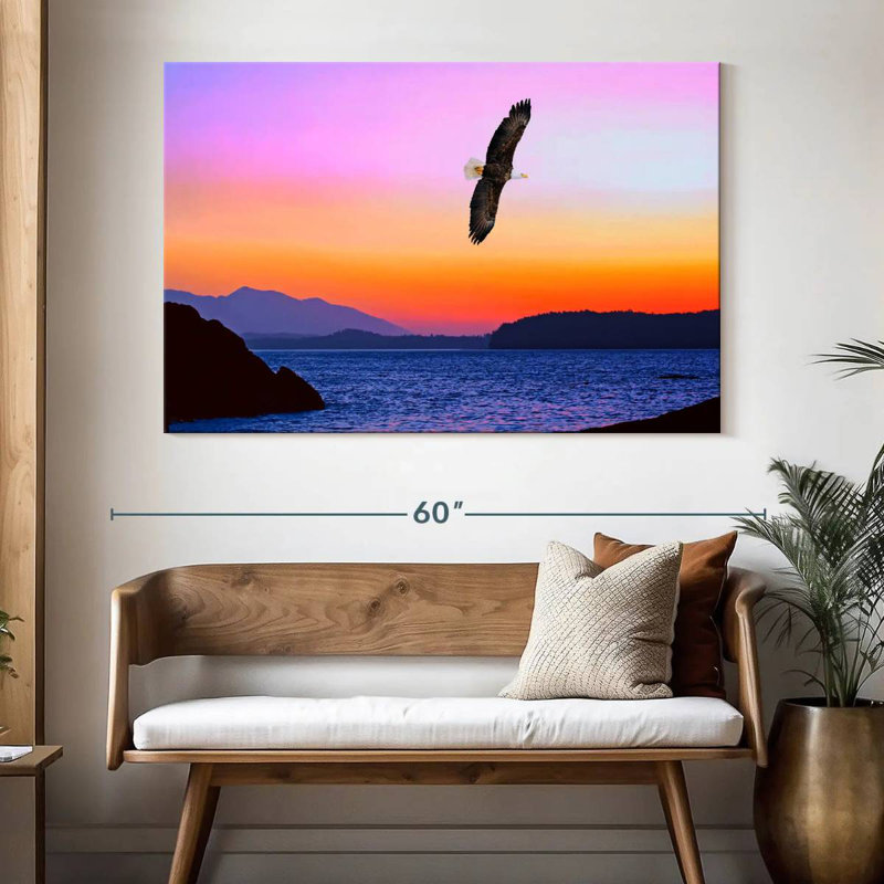 Brampt Bird Sunset, 34" H x 51" W