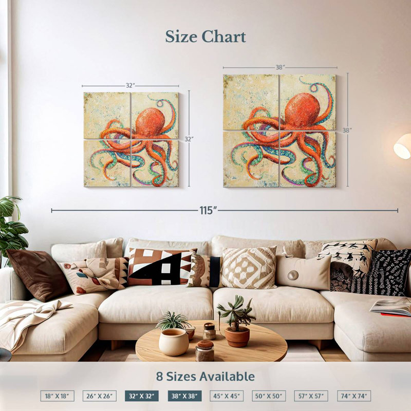 Brampt Creatures Of The Ocean II, 32" H x 32" W