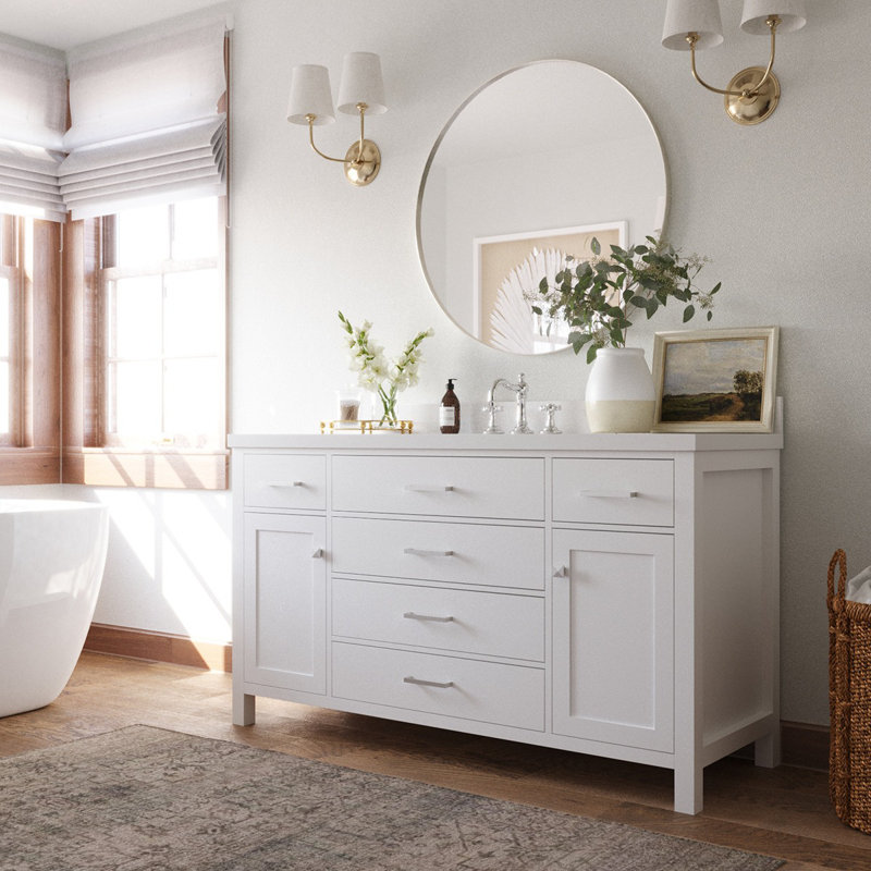 Ensemble de meuble-lavabo simple 61 po Macnair, Blanc