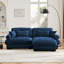 Upholstered Sofa Couch With Pillows And Convertible Ottoman-1664147643