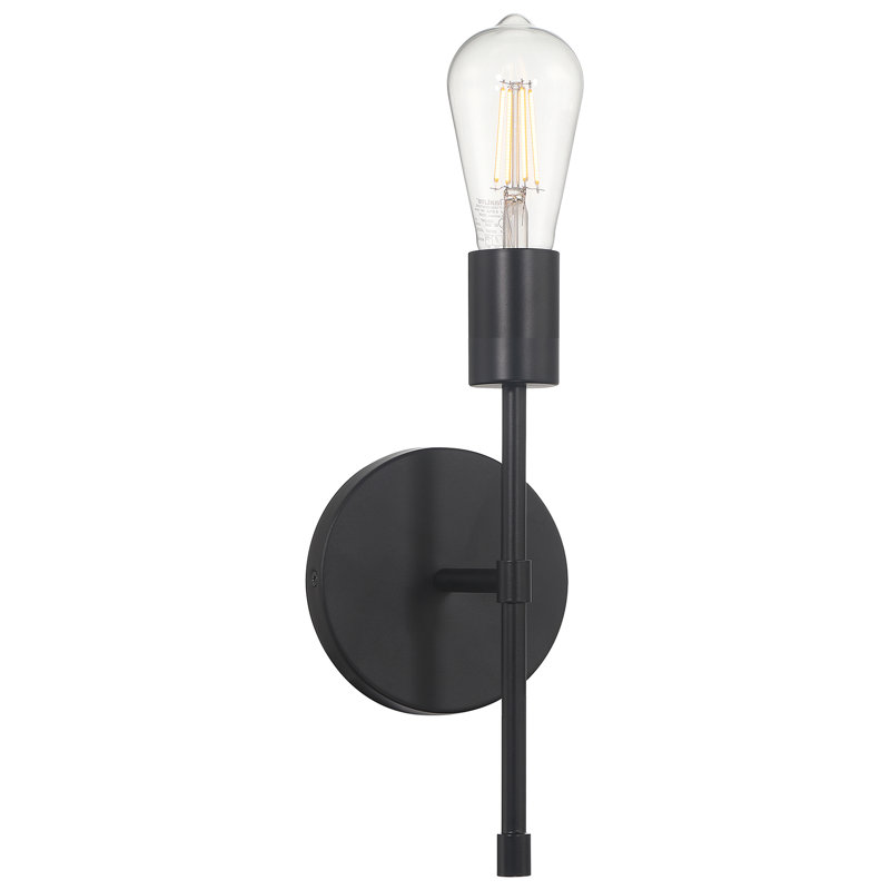 Applique murale 1 lumière DEL Cheryl, Noir mat
