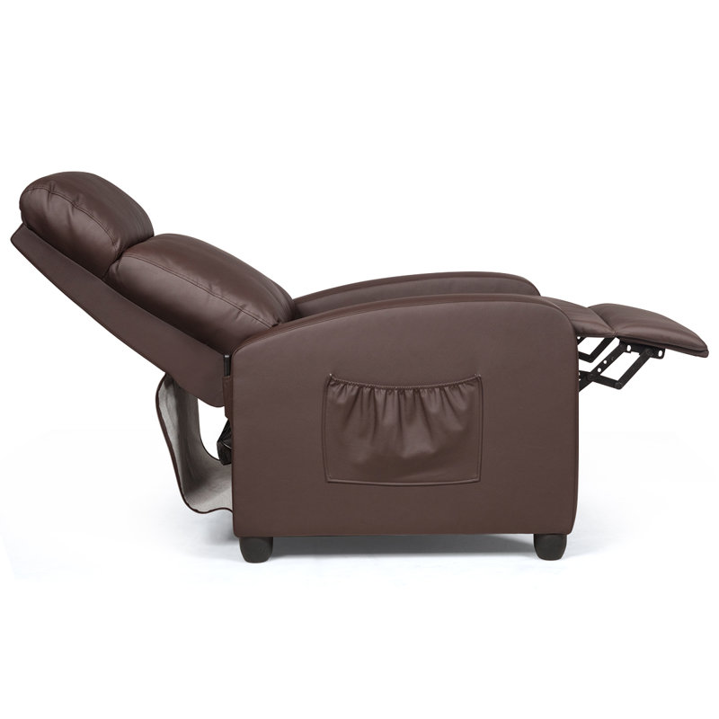 Bernuth Massage Chair, Black Faux Leather