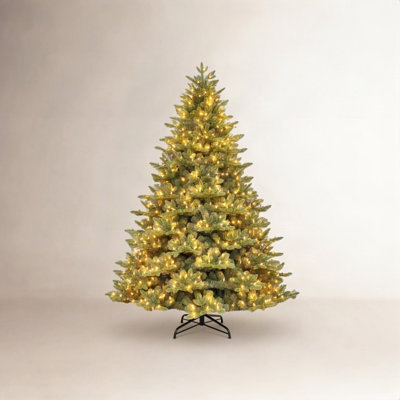 Pre-Lit Artificial Noble Fir Tree with 200 Dual-Color LED Lights and a Fresh Christmas Tree Scent Dispenser