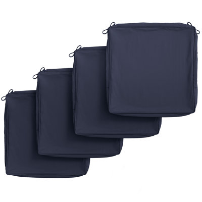Housse de coussin d'extérieur pour fauteuil de patio antidérapant de 4 po avec poignée de transport portable.