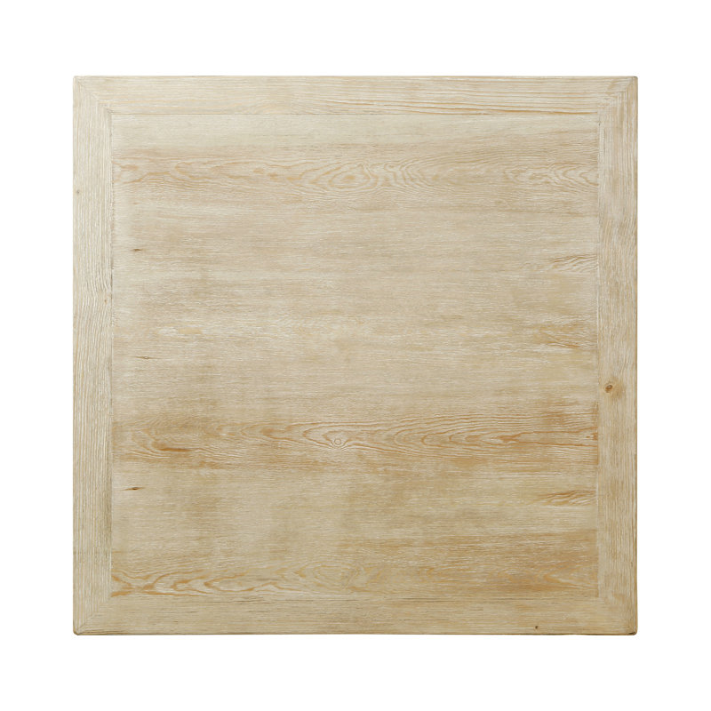 Peking Ming 50" L Square Coffee Table with Weathered Whitewash, 15.75" x 39.37" x 39.37"