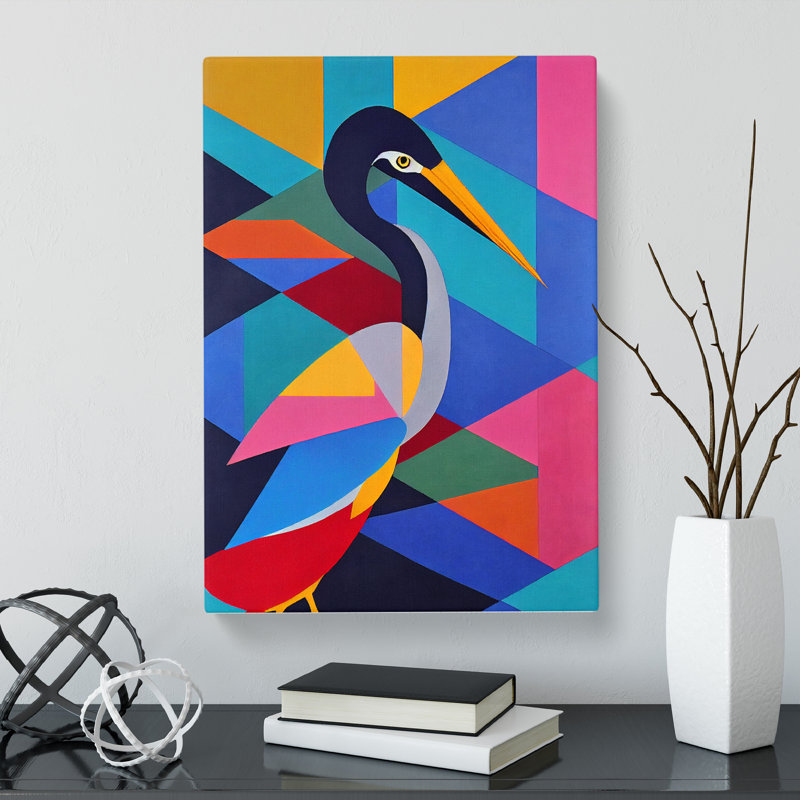 Almendarez Heron Patchwork - Wrapped Canvas, 76cm H x 50cm W x 3cm D