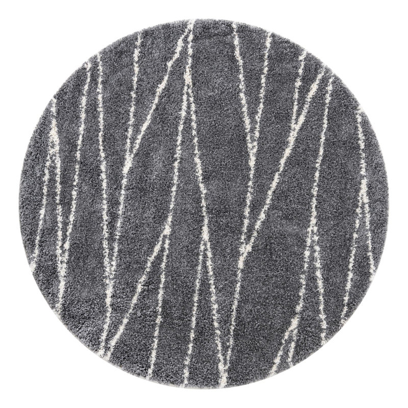 Ananya Striped Indoor Rug, Round 7'