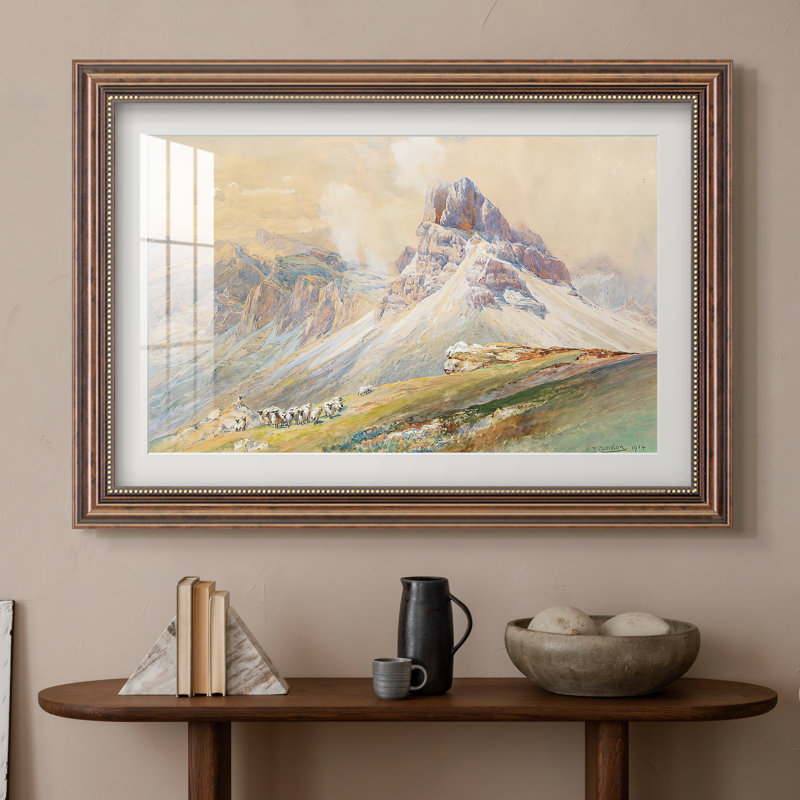 Des Dolomites (Aus den Dolomiten), 1904 - Edward Theodore Compton - Estampe encadrée sur mesure, 16 po x 22 po