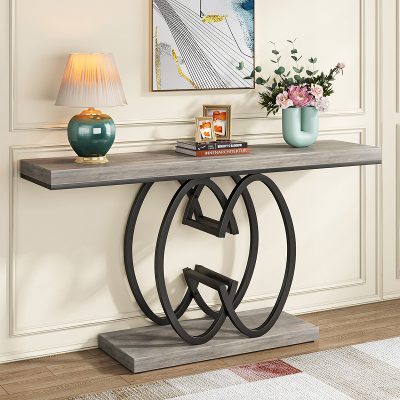 Westnedge 140cm Console Table, Black, Grey