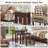 Farmhouse Nesting Tables Set of 3, Living Room Table Set with Rounded Corners & 4 Thickened Table Legs-129197514