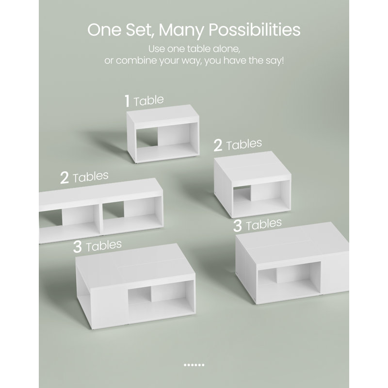 Rondall Coffee Table with Storage, White