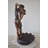 Lady Holds A Vase Standing on A Shell Bronze Fountain Size: 32" x 31" x 55"H