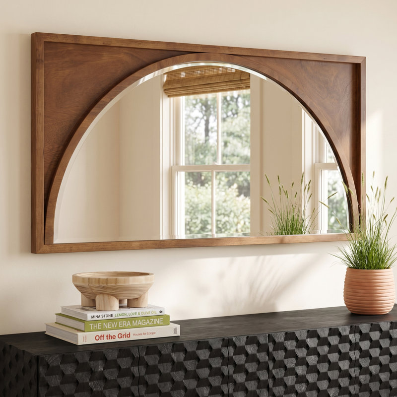 Abie Flat Mirror, Brown