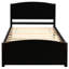 Lit plateforme simple avec lit gigogne - Bois massif pour un décor de chambre à coucher pratique pour créer un espace élégant-1773523112