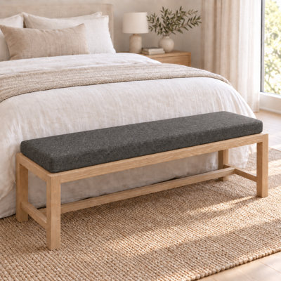 Coussin de banc personnalisable H 4 po pour mobilier d'intérieur / extérieur / chaise / siège de fenêtre, mousse 75D haute résilience de qualité supérieure