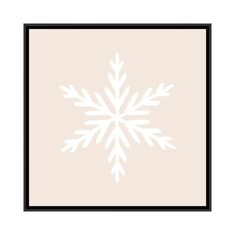 « Snowflake » par Orara studio-reproduction d’art, Pas de tapis, Toile avec cadre noir, H 37 po x l 37 po x P 1,5 po