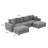 Modern Corduroy Fabric Upholstered 4-Seater Sectional Sofa with 2 Ottomans-1488802385-1488802388