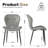 Modern Dining Chair Diamond Leather With Wooden And Metal Frame(Set of 4)-1822005961-1822005958