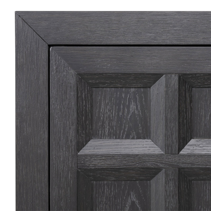 Schell 72" TV Stand with Cabinets and Drawers, Black