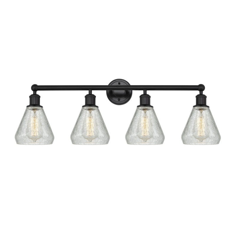 Éclairage pour meuble-lavabo 4 lumières Petronille, Noir mat